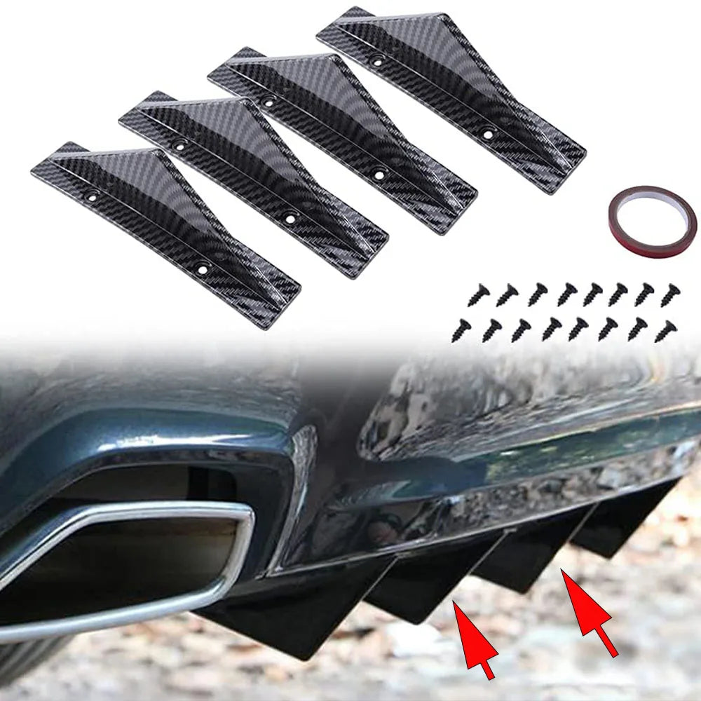 6PCS Shark Fin Diffuser Set for Audi A4 A5 A6