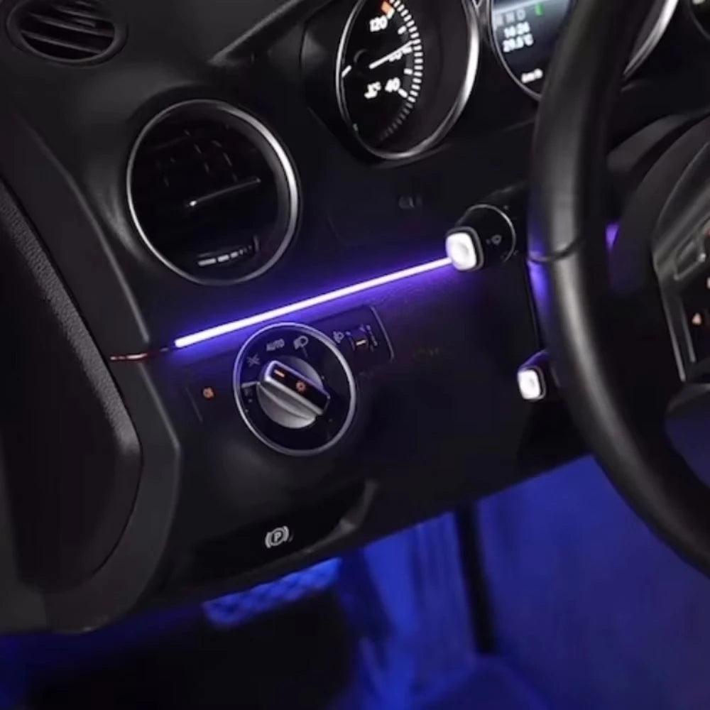 64-Color Ambient Light Kit for Mercedes W204 C-Class (2008–2014) | 18-in-1 Interior Atmosphere Lamp