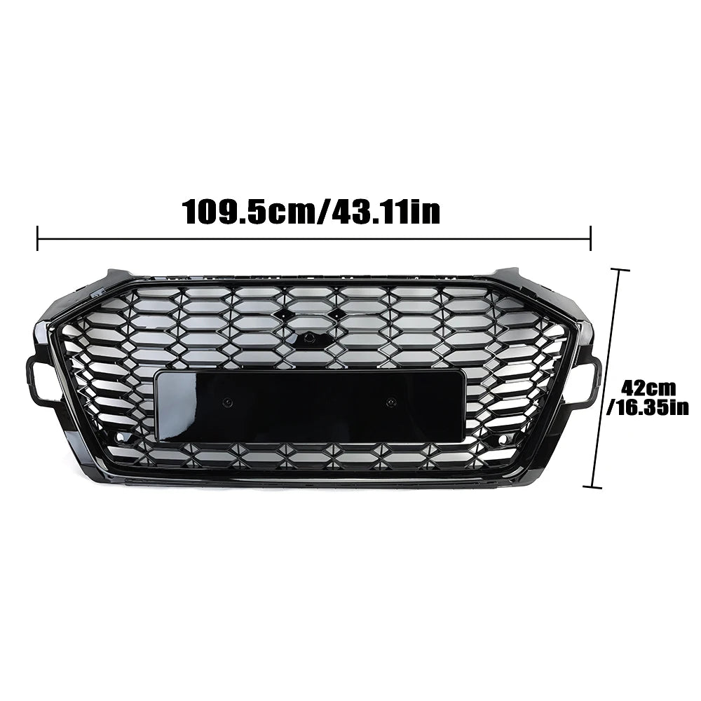 ABS Honeycomb RS Style Front Grille For Audi A4 S4 RS4 A5 RS5 A6 S6 A7 S7 A3 (2008–2022)