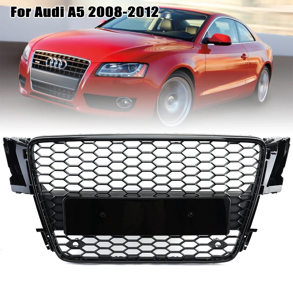 ABS Honeycomb RS Style Front Grille For Audi A4 S4 RS4 A5 RS5 A6 S6 A7 S7 A3 (2008–2022)