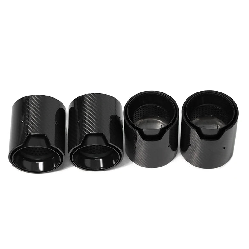 4 PCS Carbon Fiber Exhaust Tips for BMW F80 F82 F87 | Stainless Steel