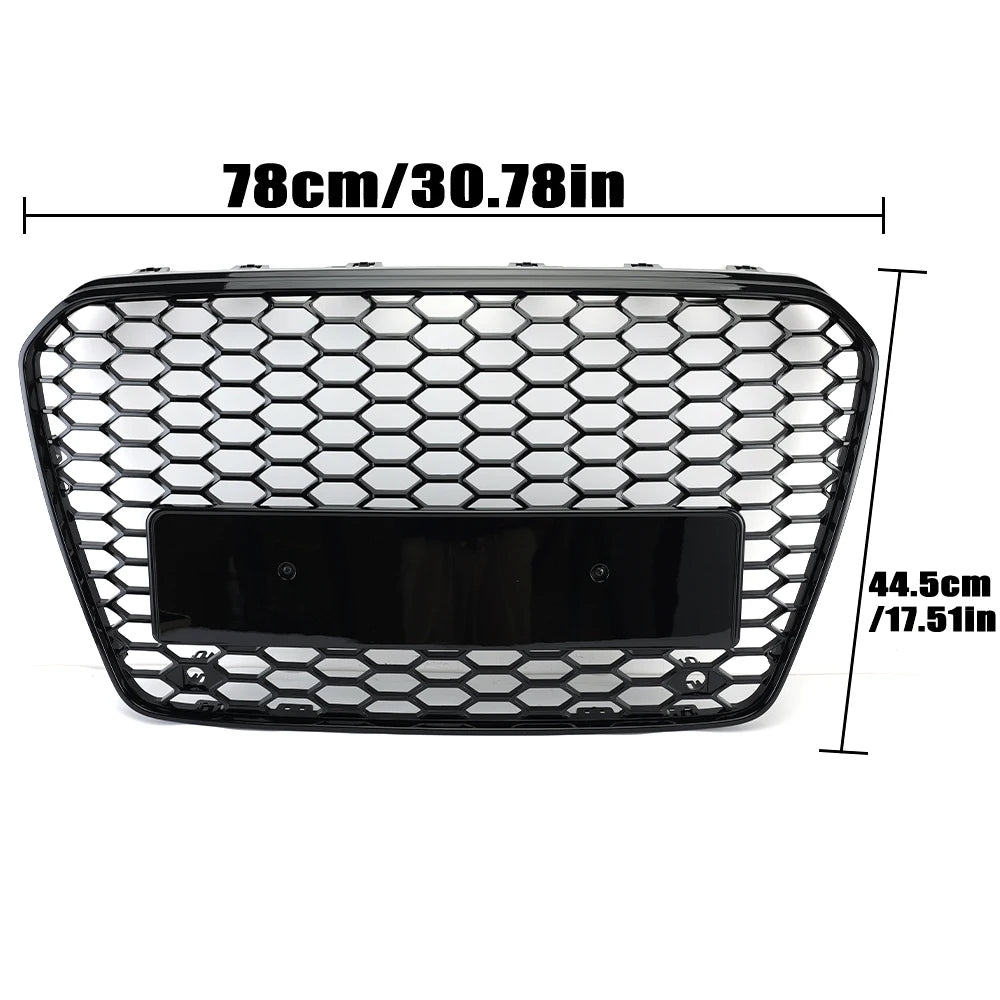 ABS Honeycomb RS Style Front Grille For Audi A4 S4 RS4 A5 RS5 A6 S6 A7 S7 A3 (2008–2022)