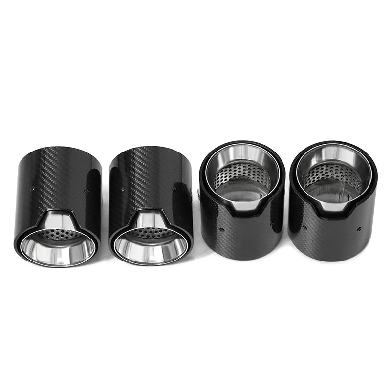 4 PCS Carbon Fiber Exhaust Tips for BMW F80 F82 F87 | Stainless Steel