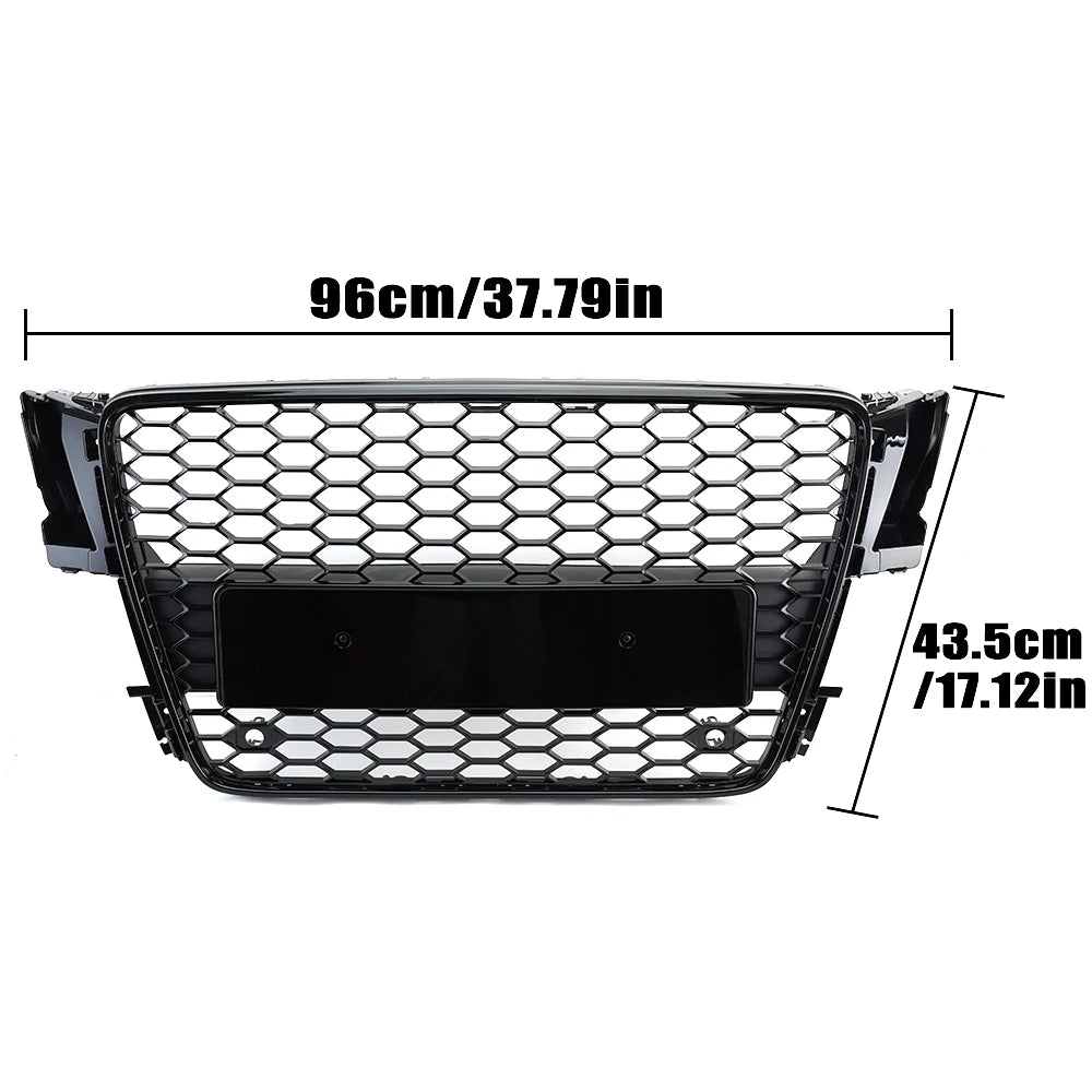 ABS Honeycomb RS Style Front Grille For Audi A4 S4 RS4 A5 RS5 A6 S6 A7 S7 A3 (2008–2022)