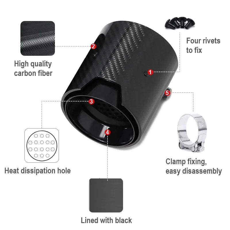 Carbon Fiber Exhaust Tip for BMW 2 Series M235I/M240I (F22/F23)