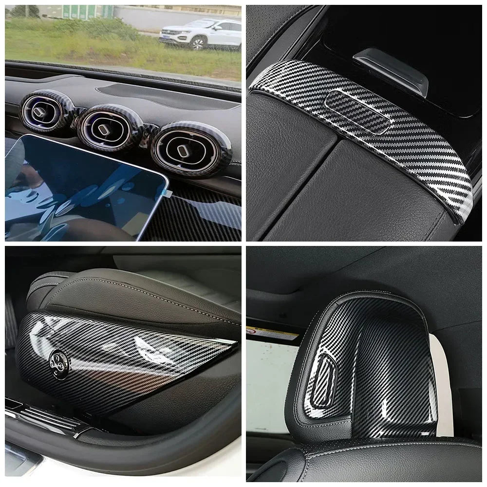 Carbon Fiber Center Console Trim for Mercedes-Benz W206 2022–2024