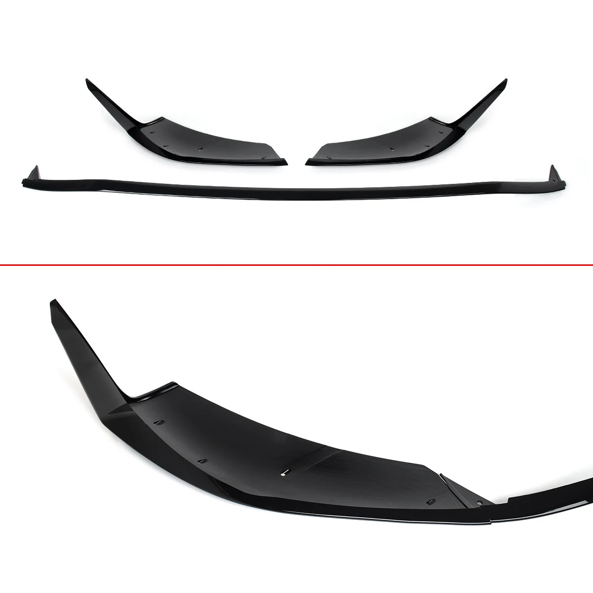 C43 Style Front Lip/Splitter for Mercedes W206 C43 AMG (22-24) | Gloss Black