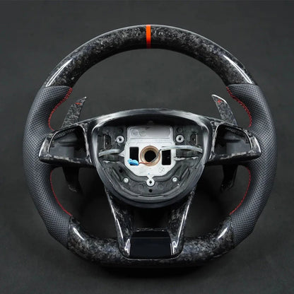 Carbon Fiber & Alcantara Flat Bottom Steering Wheel for Mercedes Benz W205, W213, G63, C63, E63, GLS, GLE | Racing Style