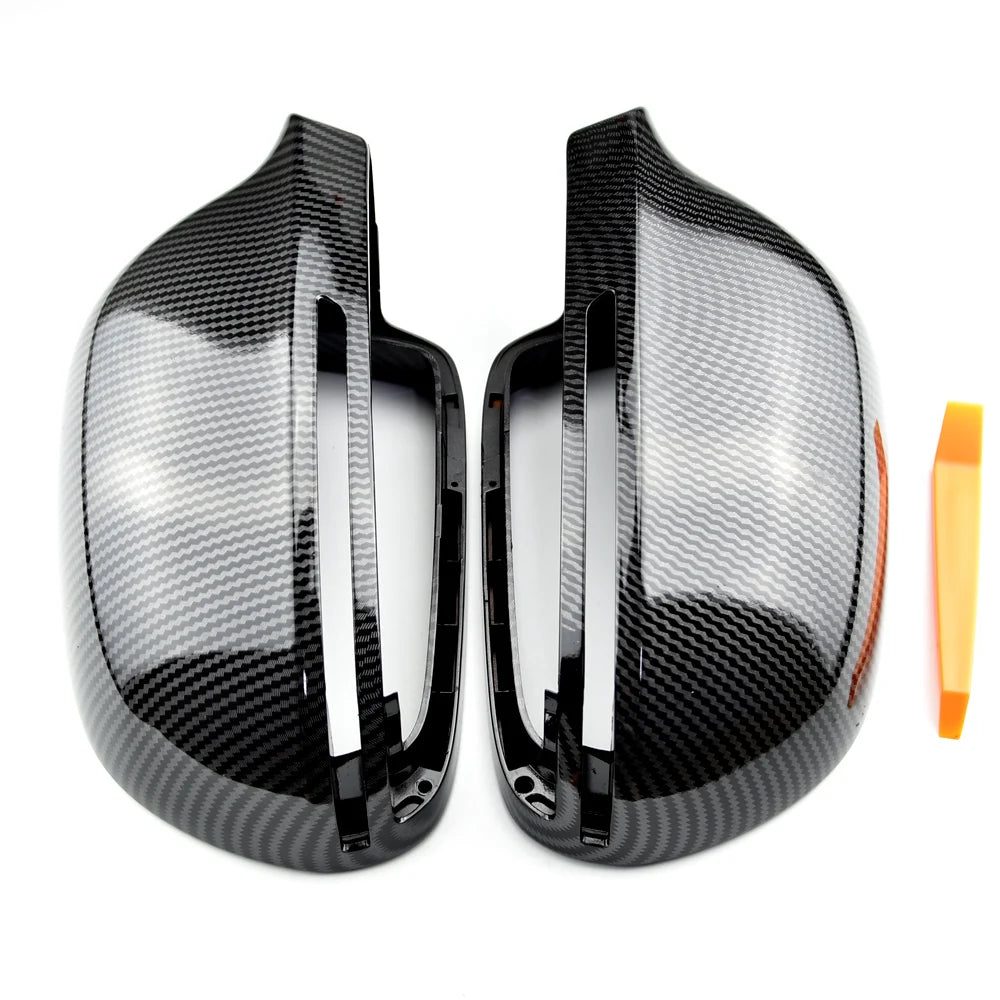 Carbon Fiber Side Mirror Cover Upgrade For Audi B8 A4, A6 C6, A5, Q3, A3 8P