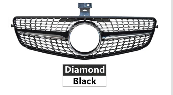 AMG GT Diamond Front Grille for Mercedes W204 C-Class (2007–2014) | Gloss Black/Matte Black/Chrome