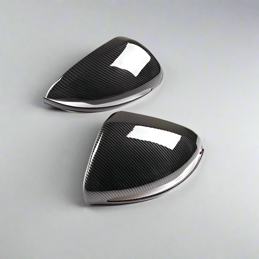 Carbon Fiber Mirror Cap Covers for Mercedes W205, W213, X253, W222 (2014–2018)