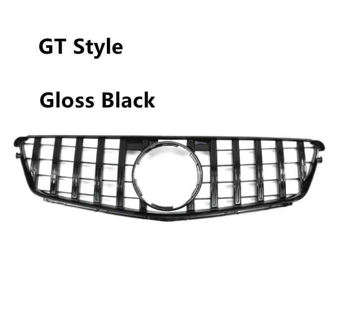 AMG GT Diamond Front Grille for Mercedes W204 C-Class (2007–2014) | Gloss Black/Matte Black/Chrome