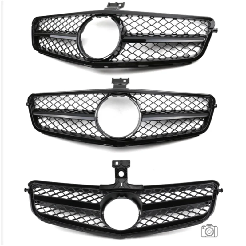 AMG GT Diamond Front Grille for Mercedes W204 C-Class (2007–2014) | Gloss Black/Matte Black/Chrome