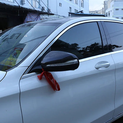 Carbon Fiber Mirror Cap Covers for Mercedes W205, W213, X253, W222 (2014–2018)