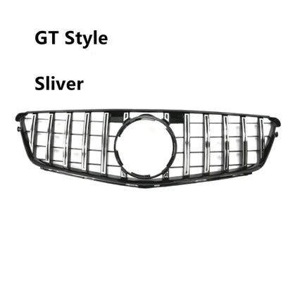 AMG GT Diamond Front Grille for Mercedes W204 C-Class (2007–2014) | Gloss Black/Matte Black/Chrome