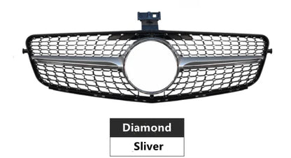 AMG GT Diamond Front Grille for Mercedes W204 C-Class (2007–2014) | Gloss Black/Matte Black/Chrome