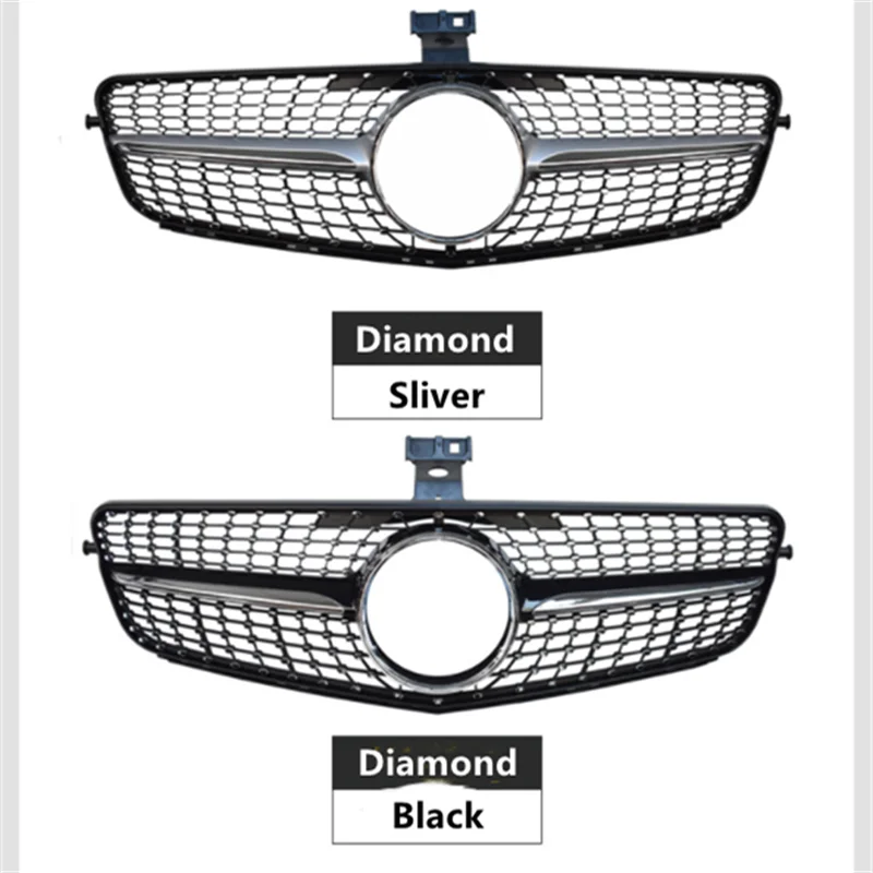 AMG GT Diamond Front Grille for Mercedes W204 C-Class (2007–2014) | Gloss Black/Matte Black/Chrome