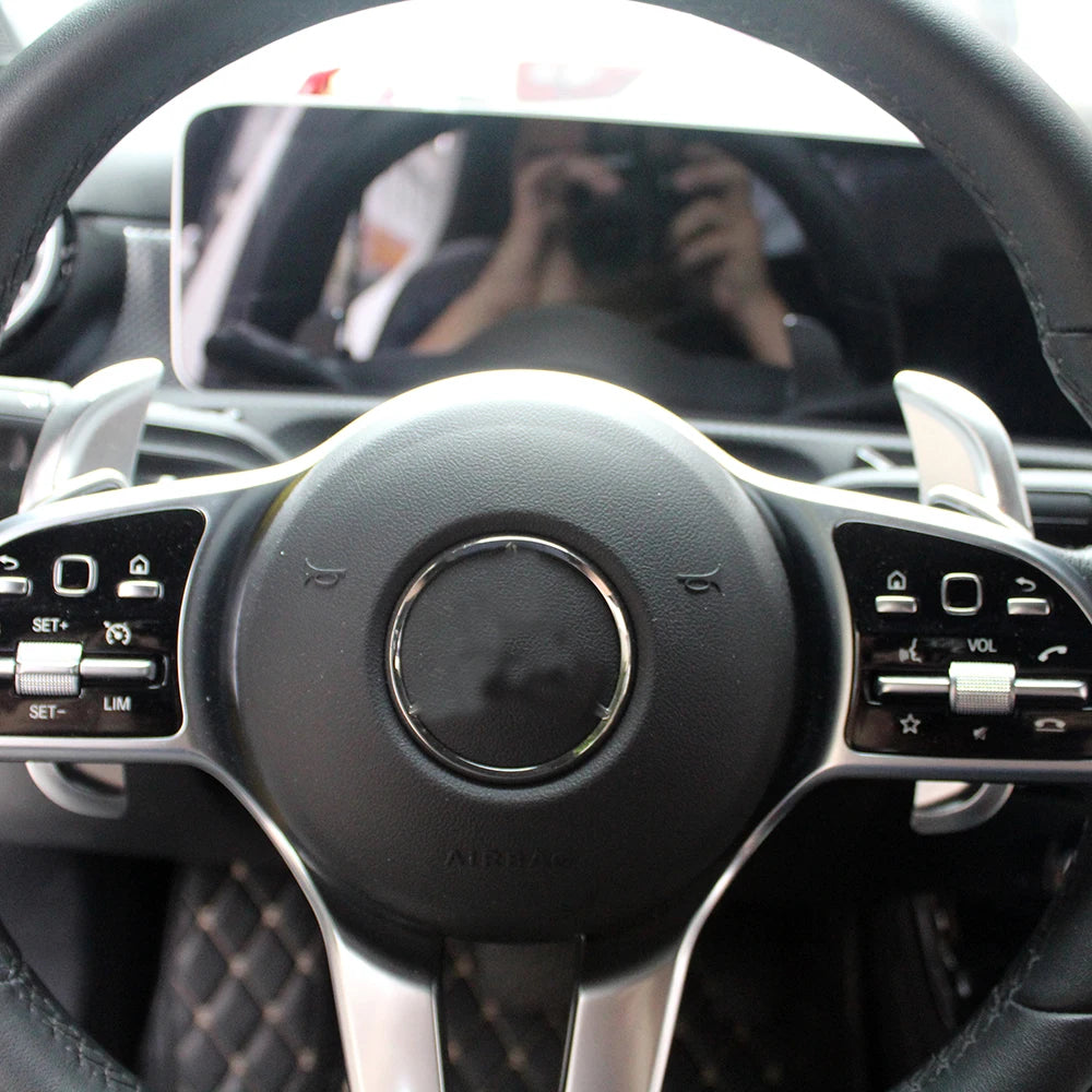 Aluminum Steering Wheel Paddle Shifter Extensions for Mercedes Benz A, B, C, E, GLE, GLS (2015–2020)