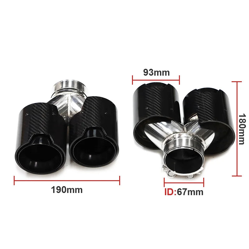 Quad Carbon Fiber M Performance Exhaust Tip For BMW F10 F11 G30 G31