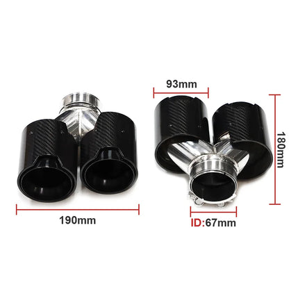 Quad Carbon Fiber M Performance Exhaust Tip For BMW F10 F11 G30 G31