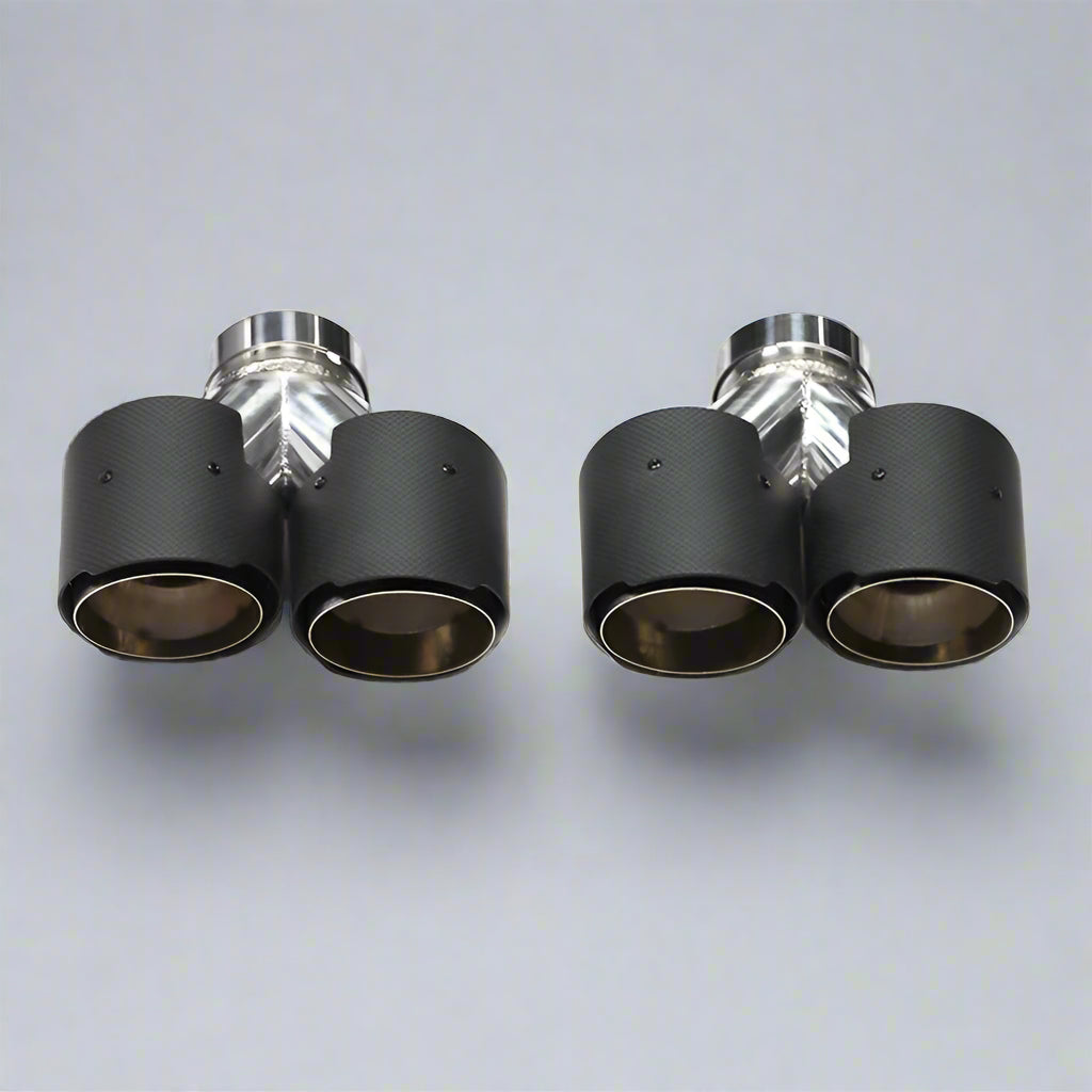 Quad Carbon Fiber M Performance Exhaust Tip For BMW F10 F11 G30 G31