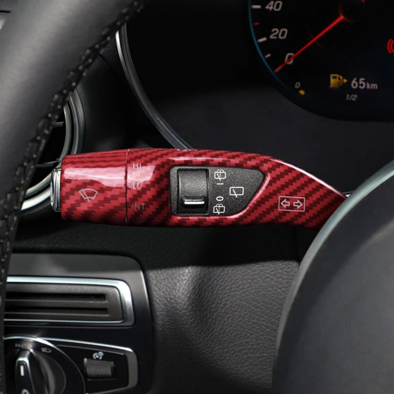 Carbon Fiber Gear Shift and Wiper Rod Cover for Mercedes-Benz (2013–2023)