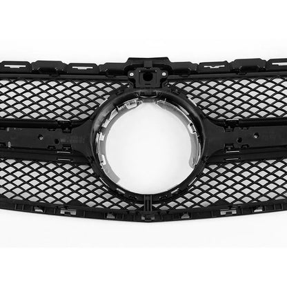 AMG Style Front Grille for Mercedes W205 C-Class (2019–2021) | Silver/Black with Camera Hole