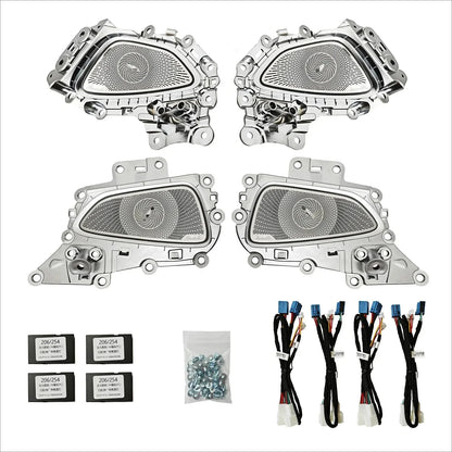 64-Color LED Ambient Light Front & Rear Doors Speaker Cover for Mercedes-Benz E-Class W214