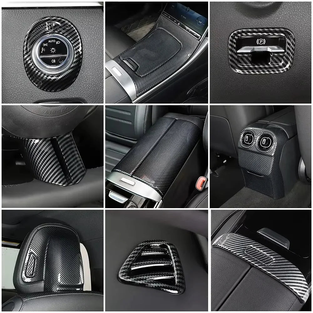 Carbon Fiber Center Console Trim for Mercedes-Benz W206 2022–2024