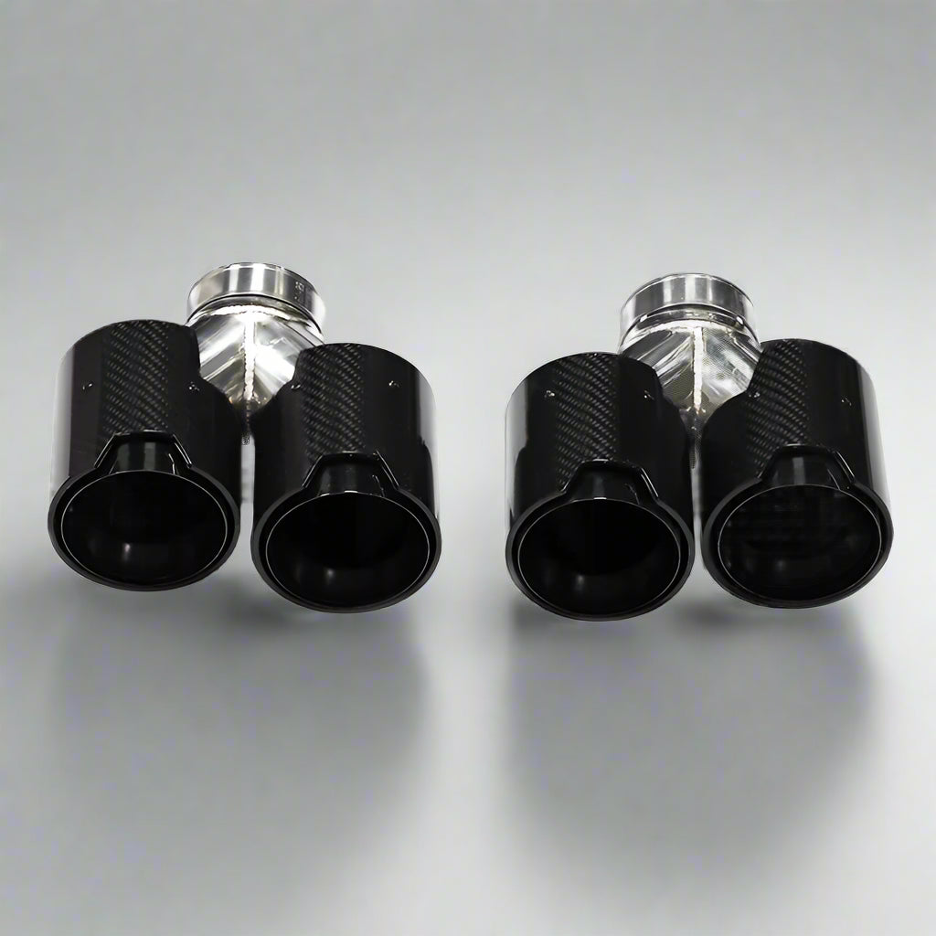 Quad Carbon Fiber M Performance Exhaust Tip For BMW F10 F11 G30 G31