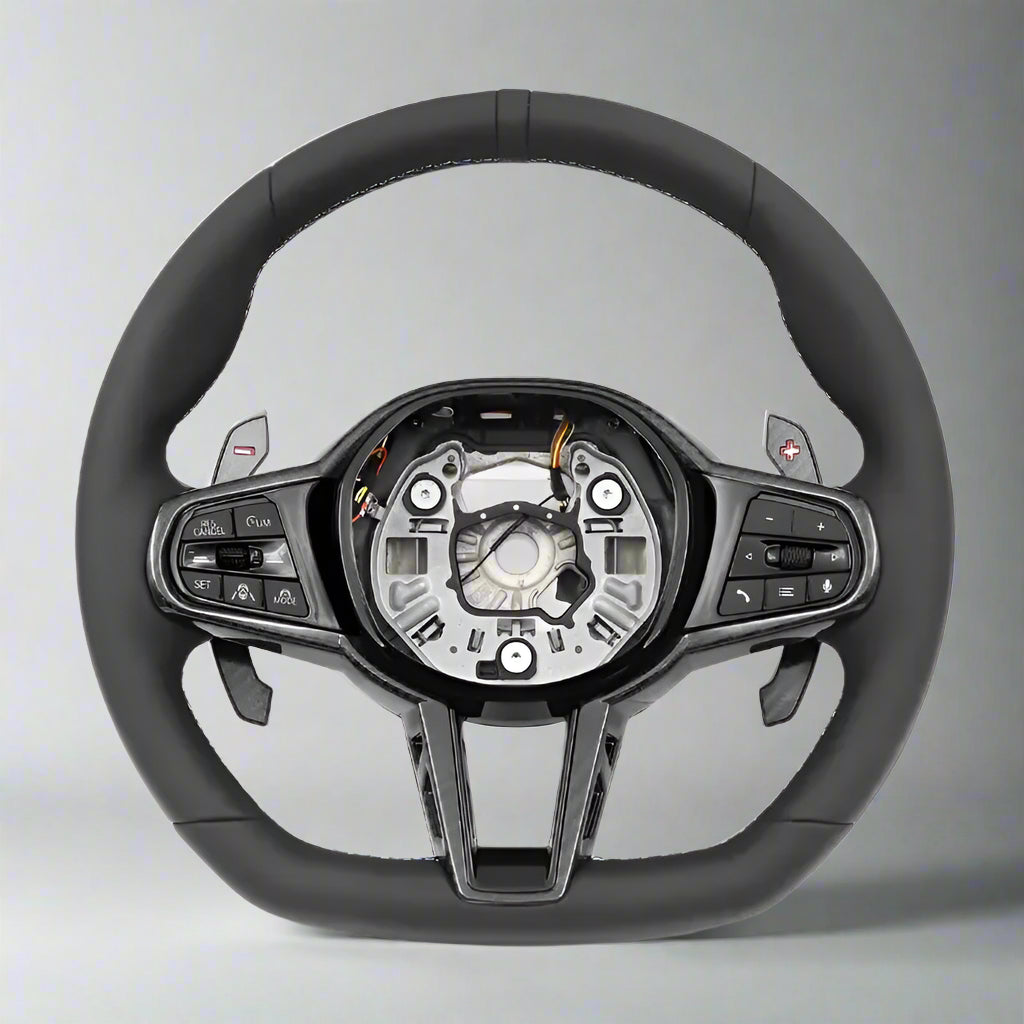 Leather & Carbon Fiber CS Style Steering Wheel for BMW G-Chassis Models