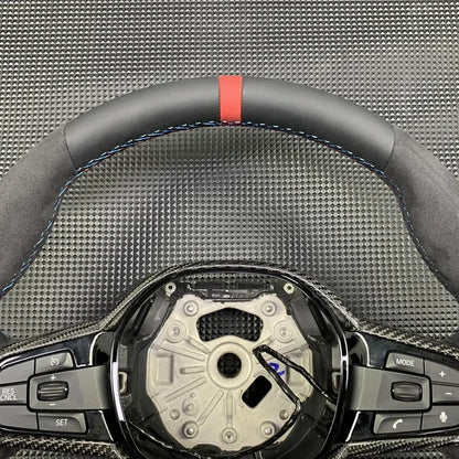 Alcantara & Leather CS Style Steering Wheel for BMW G-Chassis