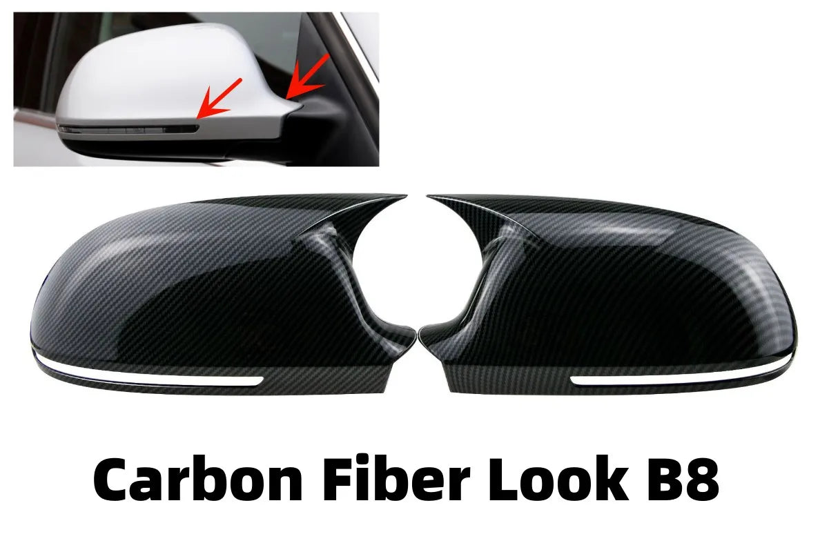 M-Style Mirror Covers For Audi A3 8P A4 A5 B8 B8.5 Q3 A6 C6 4F S6