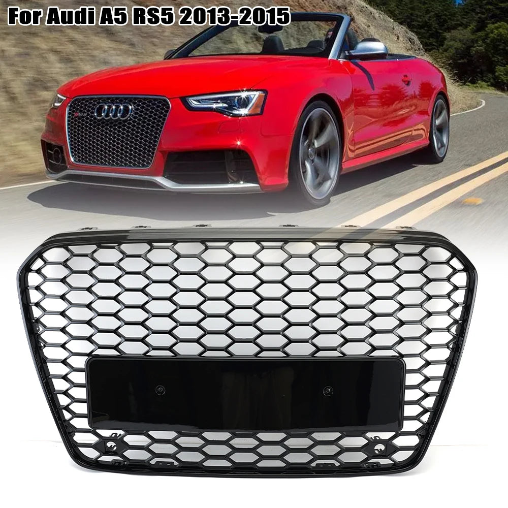 ABS Honeycomb RS Style Front Grille For Audi A4 S4 RS4 A5 RS5 A6 S6 A7 S7 A3 (2008–2022)