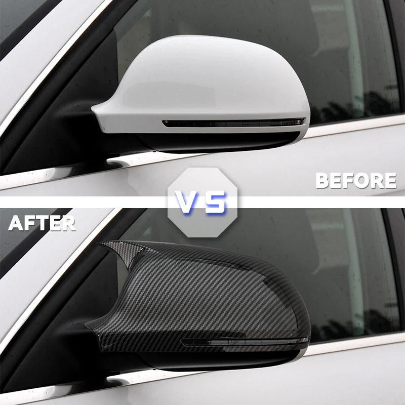 M-Style Carbon Fiber Mirror Covers For Audi A3, A4, S4, A5, S5, A6, A8 B8 8T