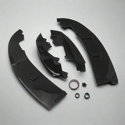 M-Sport Front Lip for BMW F32 F33 4 Series (2014-2020) | Gloss Black/Carbon Fiber