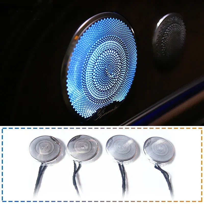 64-Color LED Ambient Light Front & Rear Doors Speaker Cover for Mercedes-Benz E-Class W214