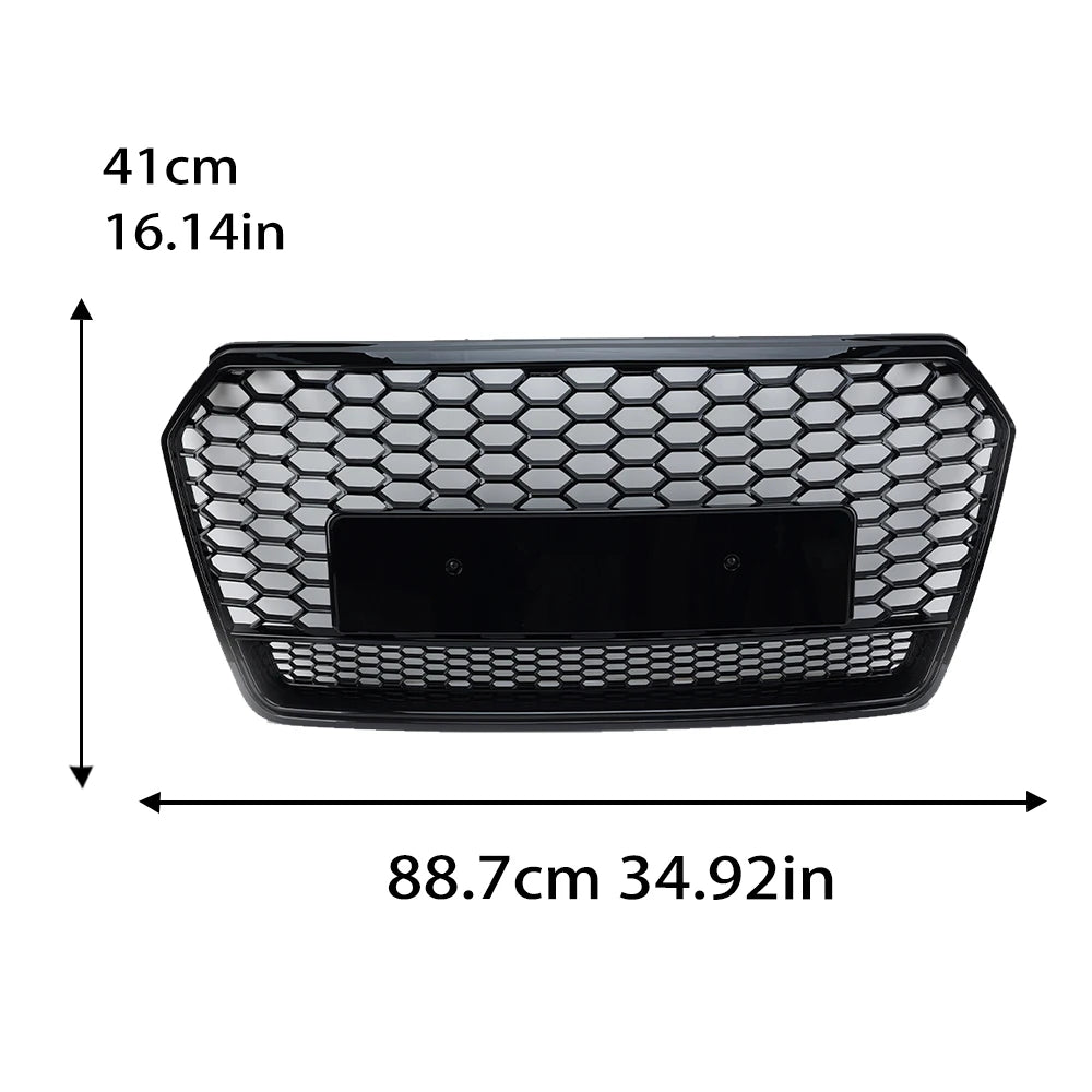 ABS Honeycomb RS Style Front Grille For Audi A4 S4 RS4 A5 RS5 A6 S6 A7 S7 A3 (2008–2022)