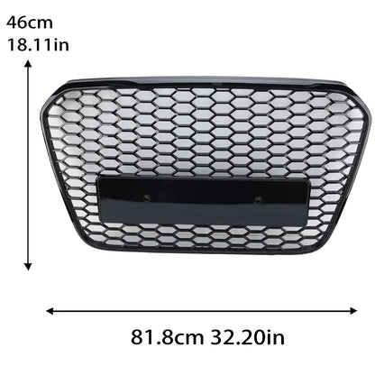 ABS Honeycomb RS Style Front Grille For Audi A4 S4 RS4 A5 RS5 A6 S6 A7 S7 A3 (2008–2022)