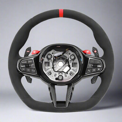 Leather & Carbon Fiber CS Style Steering Wheel for BMW G-Chassis Models