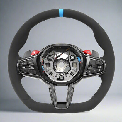 Leather & Carbon Fiber CS Style Steering Wheel for BMW G-Chassis Models