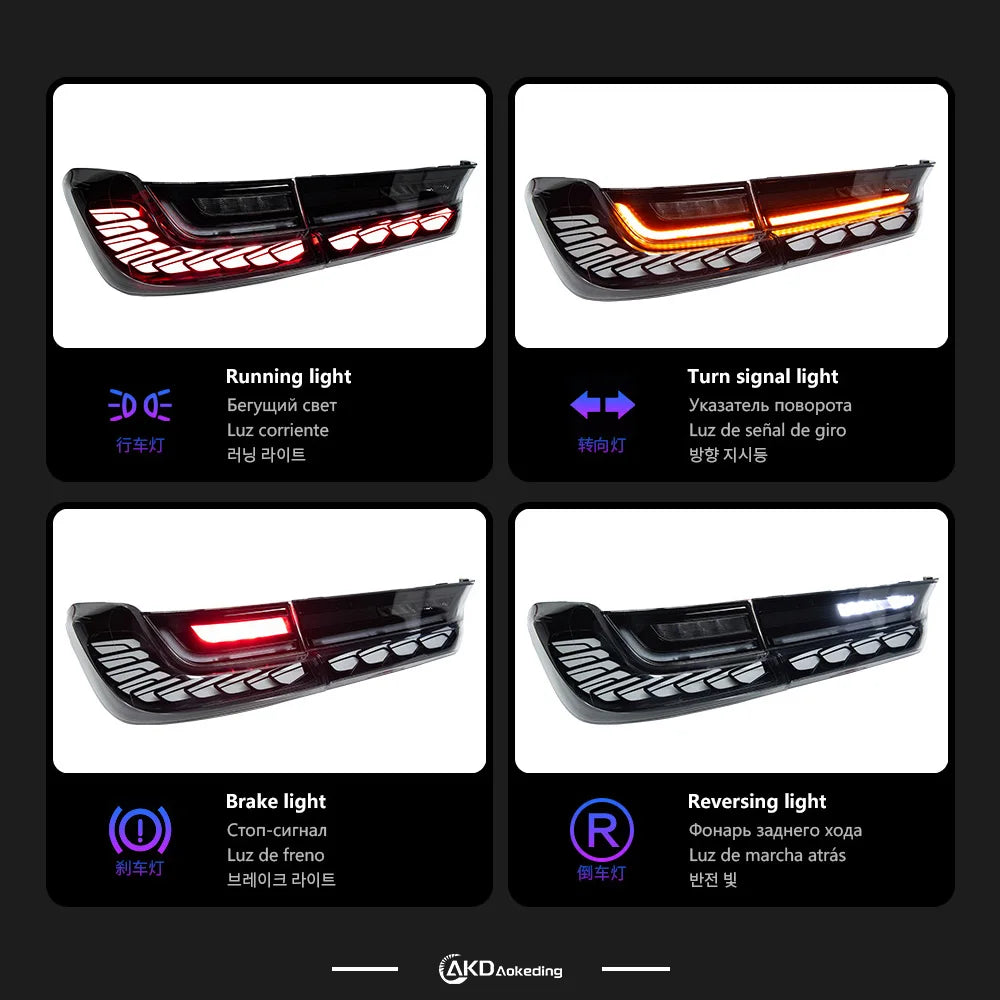 CLEAR LED GTS Tail Light Assembly for BMW G20/G28 (2019–2021) | Dynamic Signal, Animation