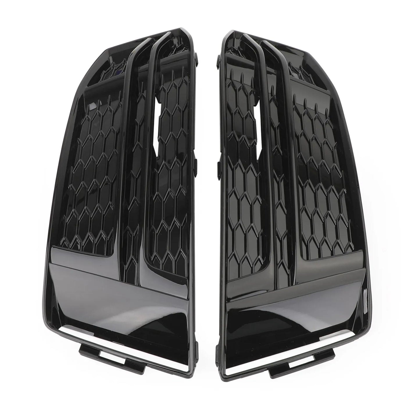 Black Fog Light Covers for Audi A4 B9 S-Line (2016–2018)