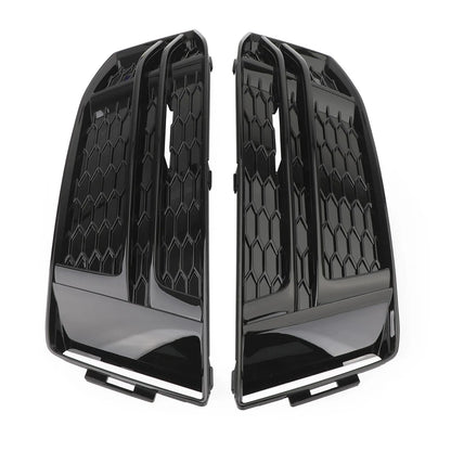 Black Fog Light Covers for Audi A4 B9 S-Line (2016–2018)