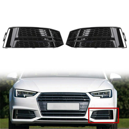 Black Fog Light Covers for Audi A4 B9 S-Line (2016–2018)