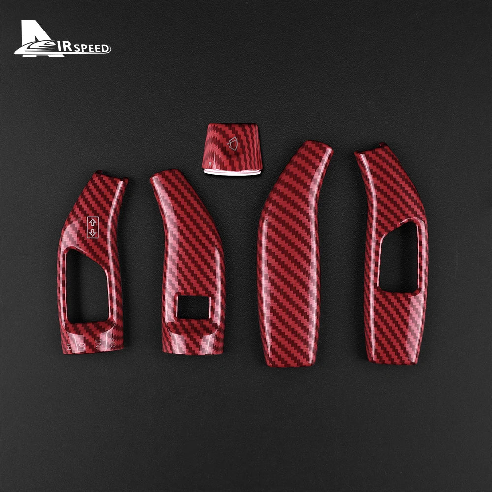 Carbon Fiber Gear Shift and Wiper Rod Cover for Mercedes-Benz (2013–2023)