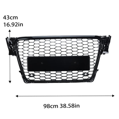 ABS Honeycomb RS Style Front Grille For Audi A4 S4 RS4 A5 RS5 A6 S6 A7 S7 A3 (2008–2022)