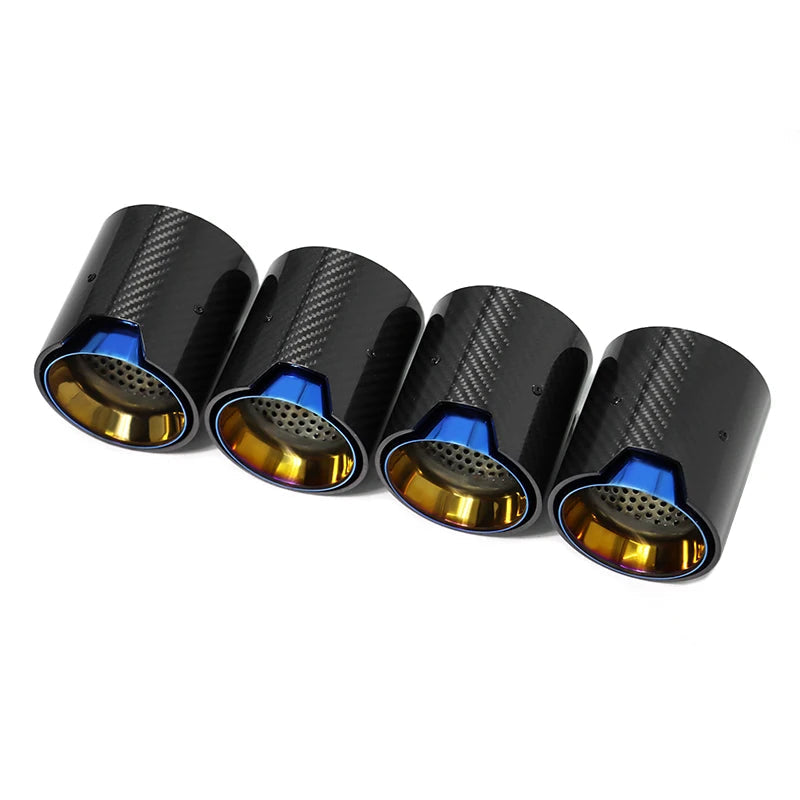4 PCS Carbon Fiber Exhaust Tips for BMW F80 F82 F87 | Stainless Steel