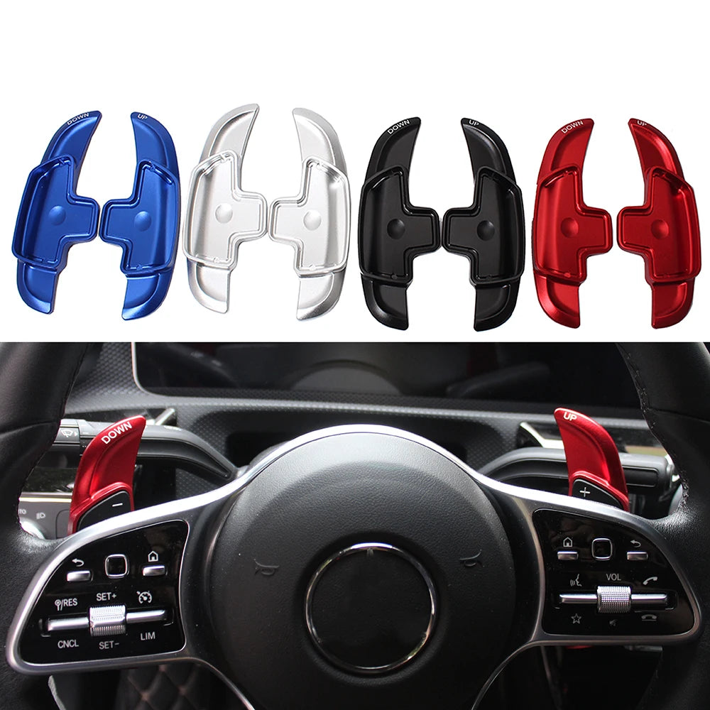 Aluminum Steering Wheel Paddle Shifter Extensions for Mercedes Benz A, B, C, E, GLE, GLS (2015–2020)