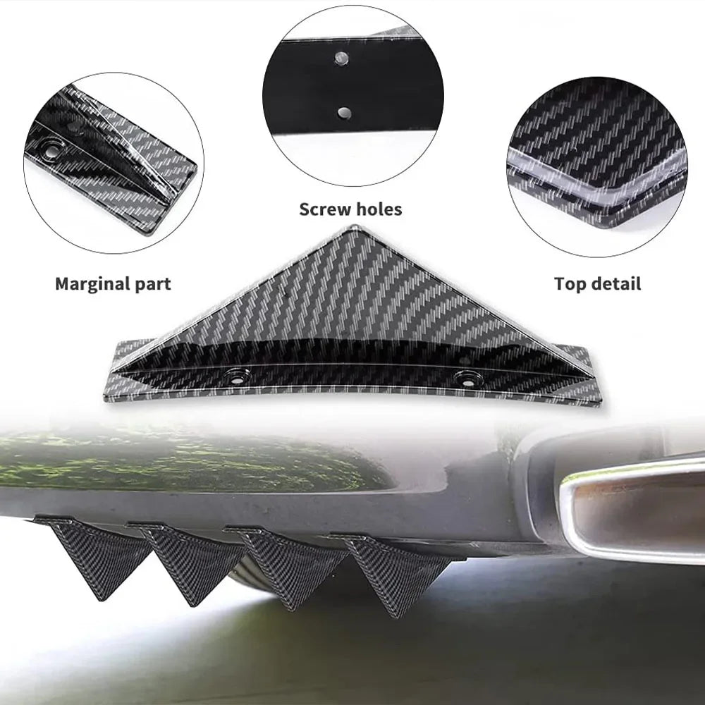6PCS Shark Fin Diffuser Set for Audi A4 A5 A6